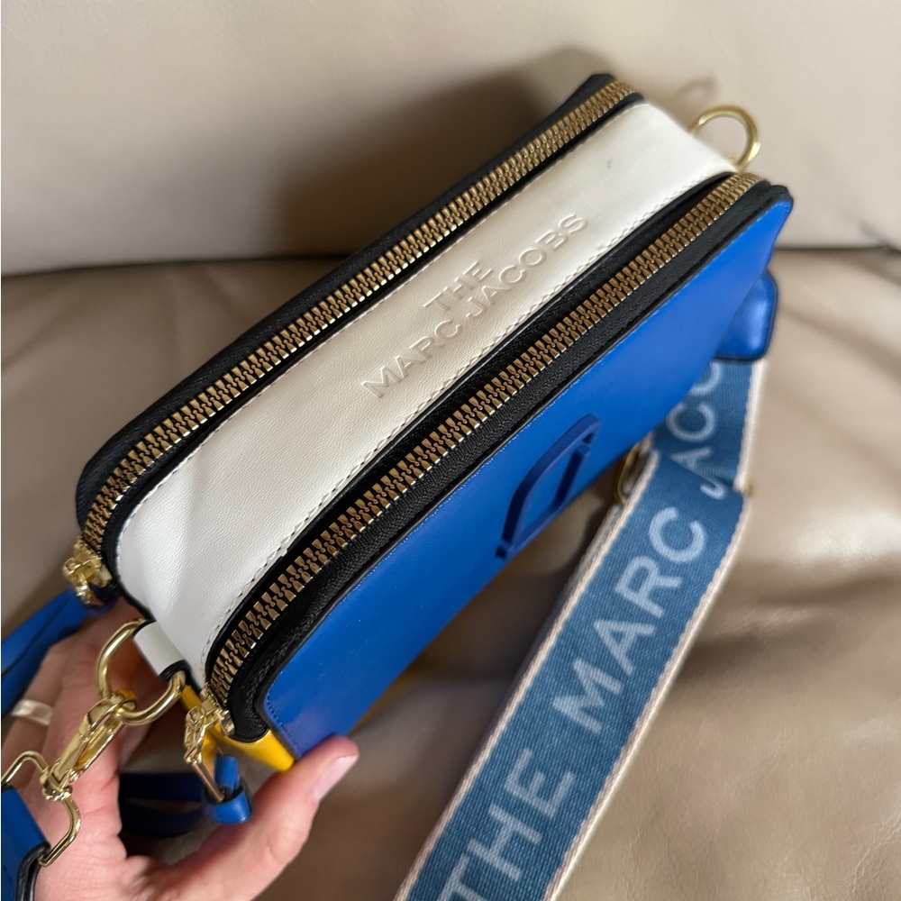 Marc Jacobs Snapshot Camera Bag – Colorblock Blue/White/Yellow - Picture 2 of 8